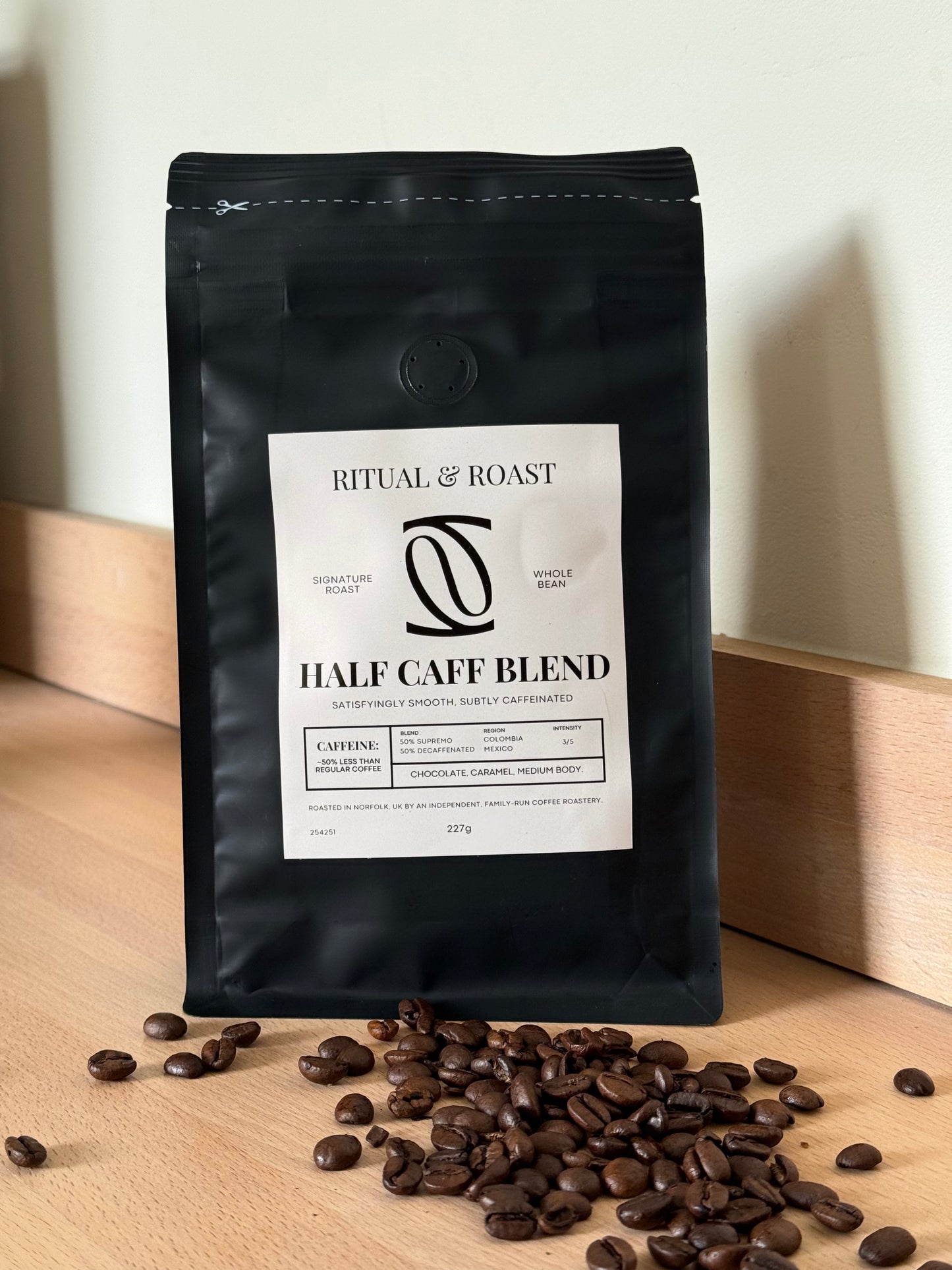 Half-Caff Colombian Blend – Whole Beans