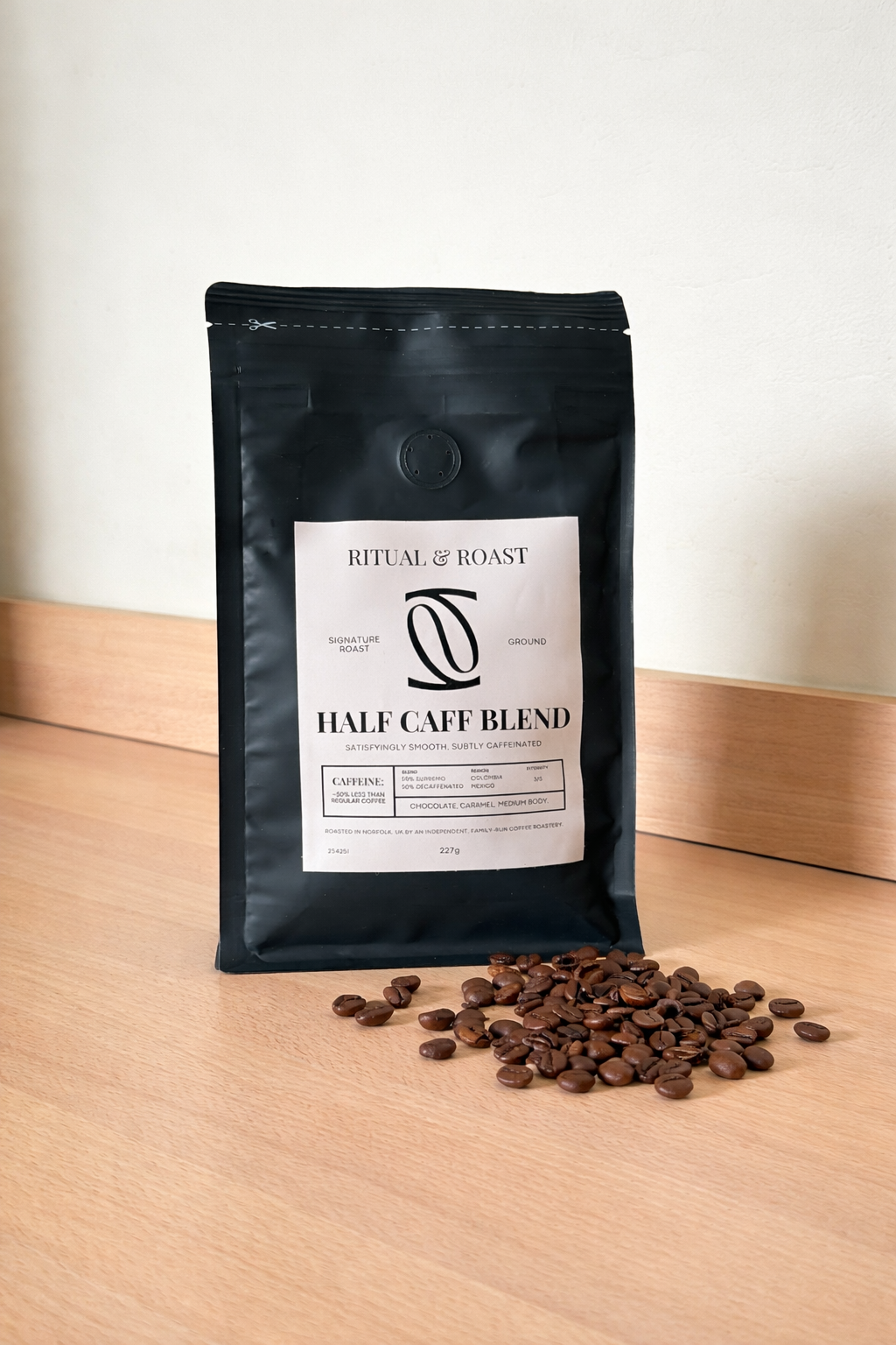 Half-Caff Colombian Blend - Espresso Ground Coffee
